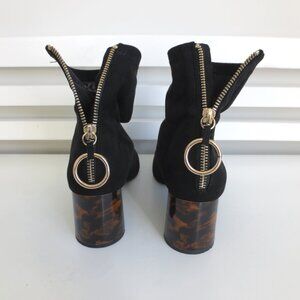ZARA TORTOISESHELL HEELED ANKLE BOOT 6132/001 Sz-39